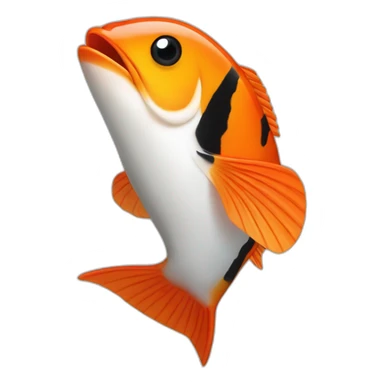 Oie et un poisson rouge sticker