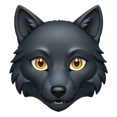 Black Wolf emojis sticker