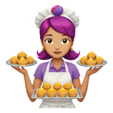 mermaid who is a pastry baker sticker