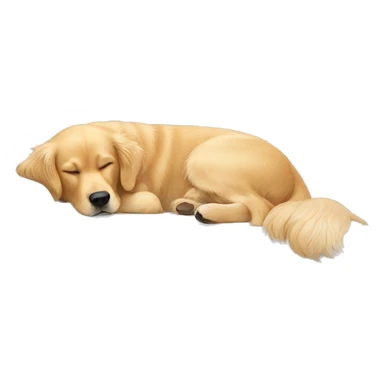 golden retriever sleeping on a white couch sticker