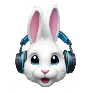 Snow rabbit love electronic music  sticker