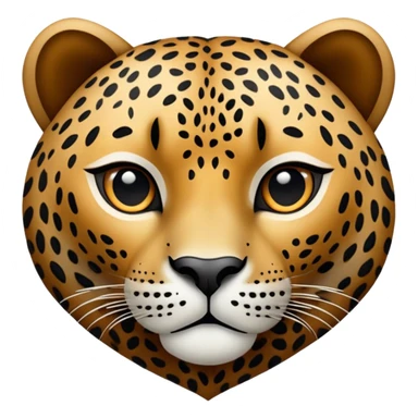 Cœur motif léopard sticker