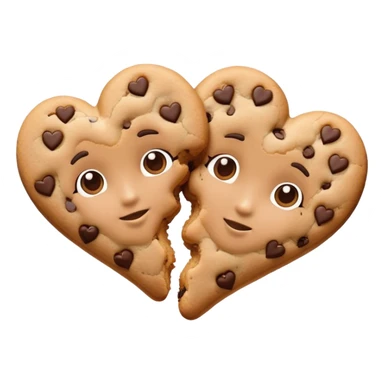 Cookie heart twins  sticker