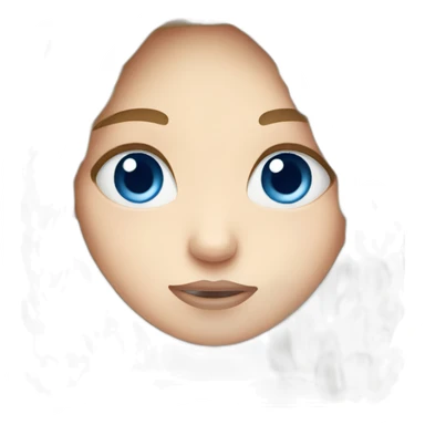 Tired Girl with blue eyes sticker