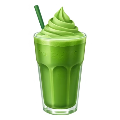 realistic green ice matcha sticker