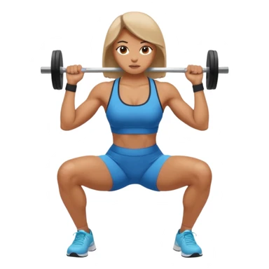 a woman doing squats sticker