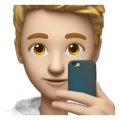 a close up of a person with a cell phone, computer graphics by Vladimír Vašíček, trending on cg society, optical illusion, rtx on, 8k 3d, physically based rendering sticker