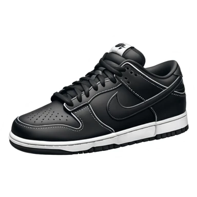 I want you to draw a black Nike Dunk Low with the Nike logo facing right

 sticker