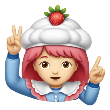 Strawberry shortcake flipping you off sticker