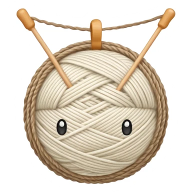 ball of knitting thread lmilk colour sticker