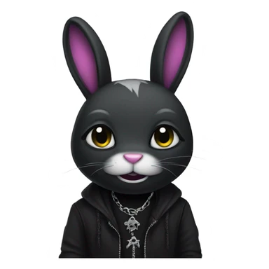 Goth bunny sticker