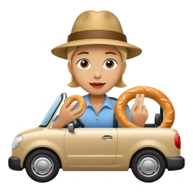 Araba süren simit sticker