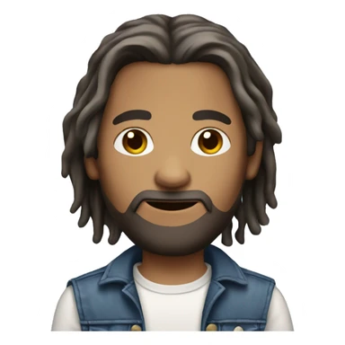 Jesus in blue jeans and t short with gray dreadlock hair and dark brown eyes  sticker