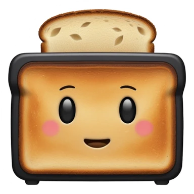 An overly toasted slice of bread, dark brown to nearly black, with burnt edges and a rough, crispy surface — showing signs of being left in the toaster too long sticker