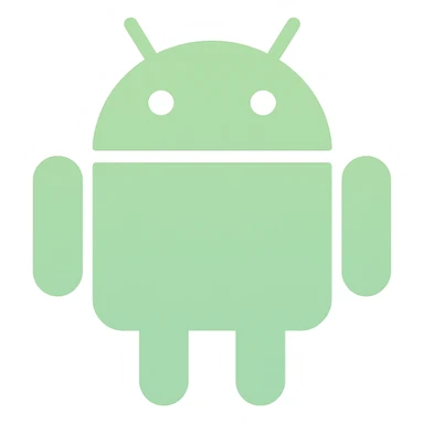 minimalistic android with geometric shapes, clean lines, and subtle color gradients sticker