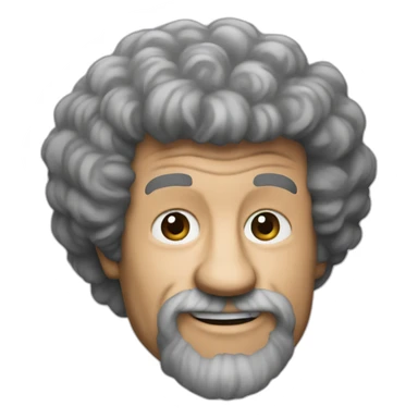 robot bob ross sticker