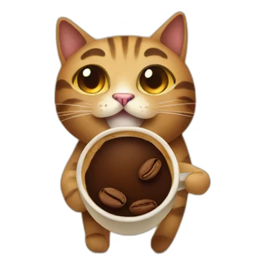 coffee bean cat sticker
