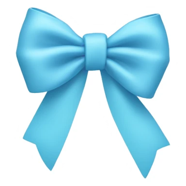 Light blue bow on light blue bow sticker