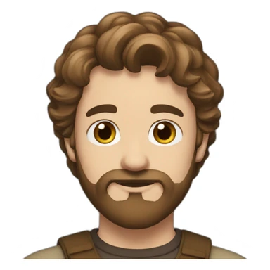 develoepr glass beard brown hair european sticker