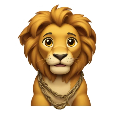 Simba che piange dal ridere sticker
