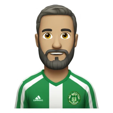 Man with beard wearing hammarby shirt sticker