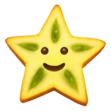 5 star fruit Carambola slice  sticker