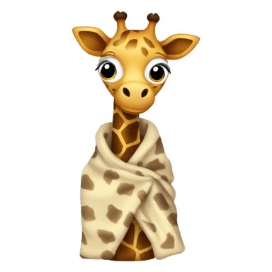 Giraffe in blanket  sticker
