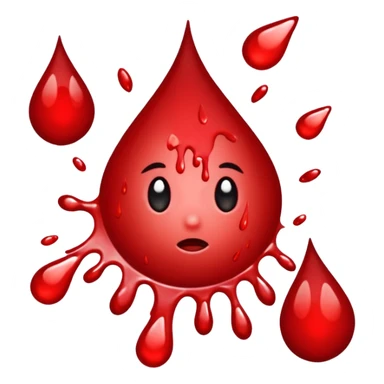 Blood droplets sputtering to the left sticker
