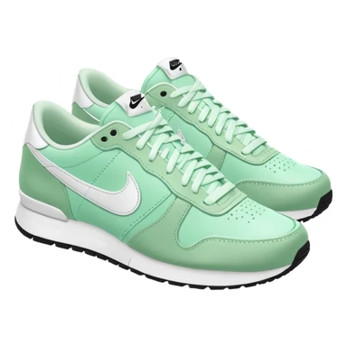 Mint green realistic nike sneakers sticker