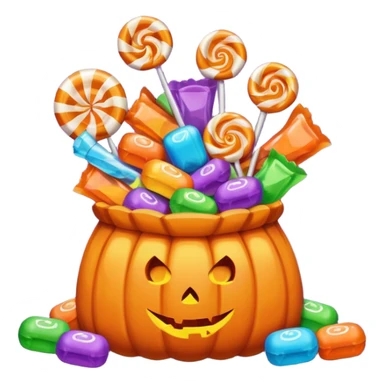 Halloween candies and candy bags sticker