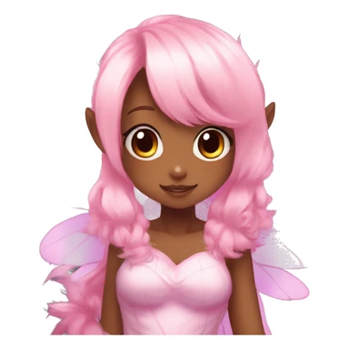 Anthro Shiny Pastel Pink Anime Chibi Fairy-Fakémon Fur Sona sticker