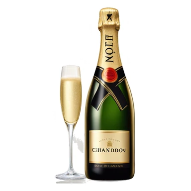 Bottle of the champagne moet and chandon  sticker