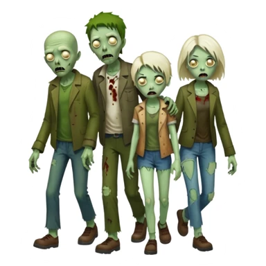 zombie   family  sticker