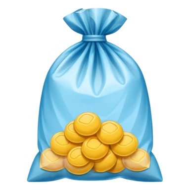 a polythene bag in a simple vector style sticker