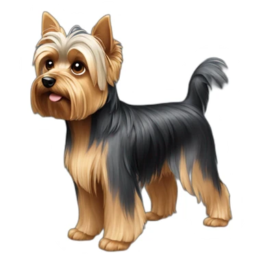 dog yorkshire terrier full body sticker