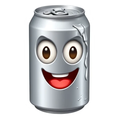 dramatically crushed soda can sticker