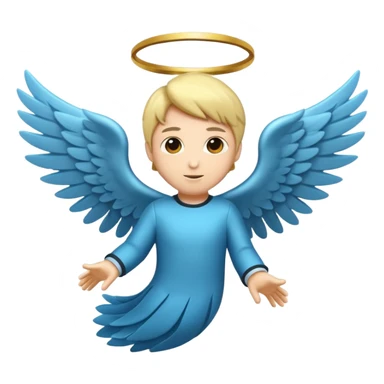 Persona Calva con alas volando sticker