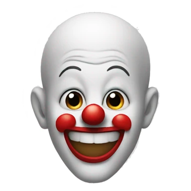 Clown reveal face sticker