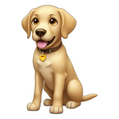 play-bow labrador wagging sticker