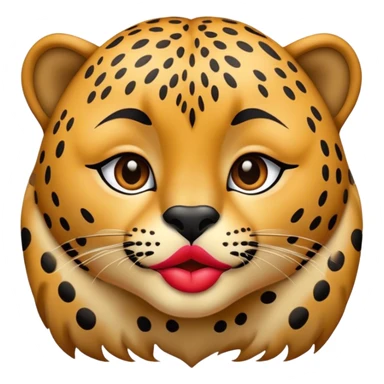 Cheetah print kiss sticker