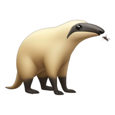 anteater with ant sticker