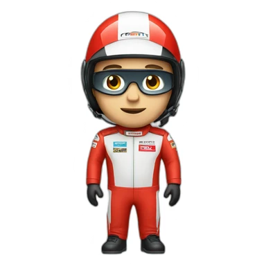 formula 1 pilot in a red suit sticker