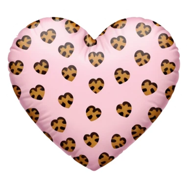Pink Pastel Leopard Print Heart sticker