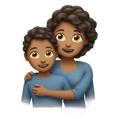 two mothers and their child sticker