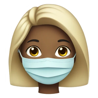 girl with masks  sticker