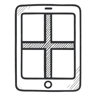 iPad tablet with English flag sticker