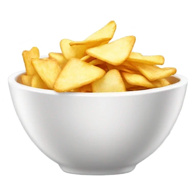 Chips in a white bowl  sticker