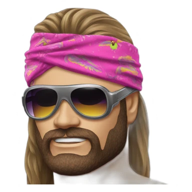 macho man randy savage sunglasses bandana angry sticker