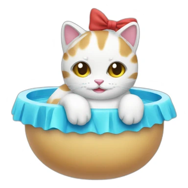 swim suits cat maid sticker