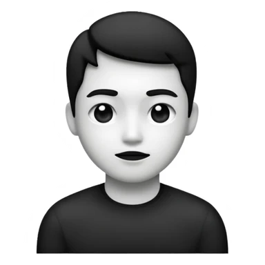 X latar black and white color sticker